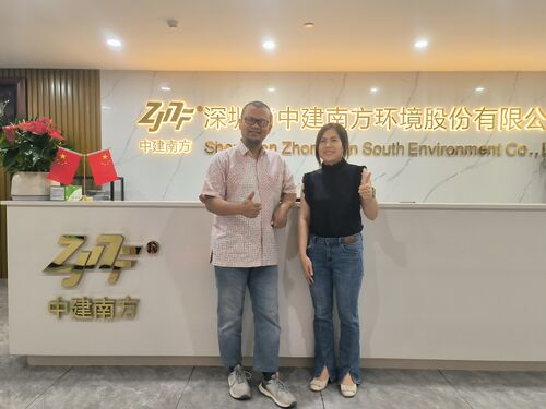 Latest company news about 인도네시아 고객이 중국을 방문했습니다. 건설 Shenzhen Zhong Jian South Environment Co., Ltd.