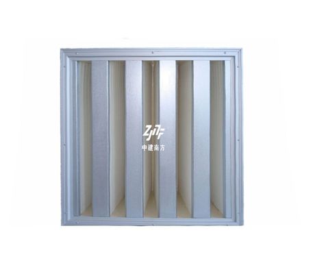 진열제철 프레임 V 뱅크 HEPA 필터, 0.3um HEPA 플레이트 공기 필터 H13