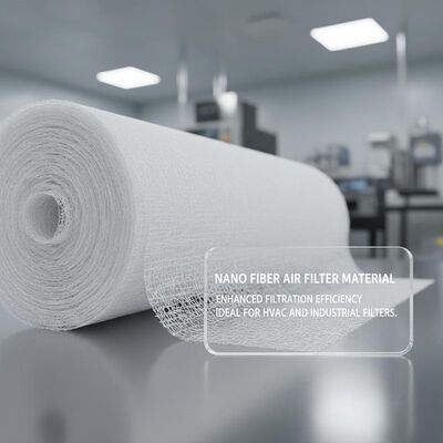 quality 나노 섬유 공기 필터 재료 향상 된 필터 효율 공기 필터 매체 HVAC 및 산업 필터에 이상적입니다 factory