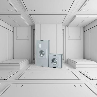 quality 산업용 H14 클래스 HEPA 팬 필터 단위, SUS304 스테인리스 스틸 프레임 및 청정실용 3단 제어장치 factory